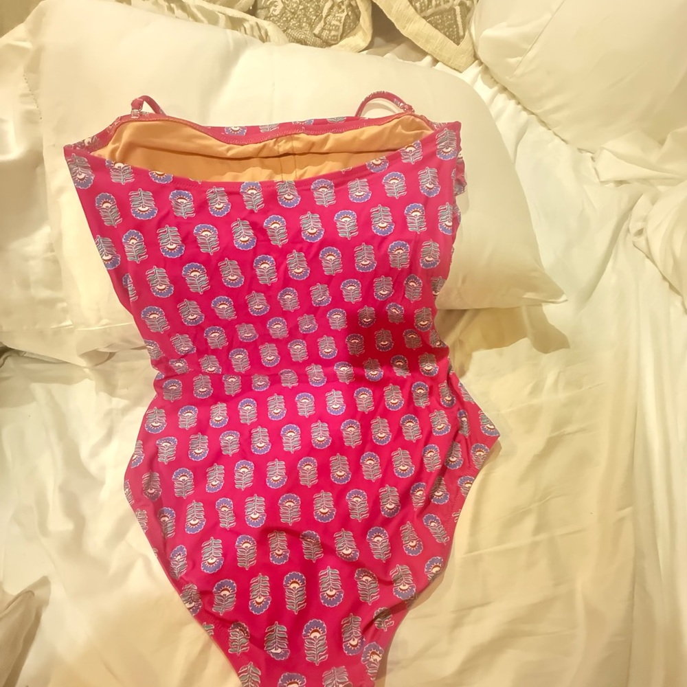 J. Crew Pink and Blue One Piece Bodysuit XL
